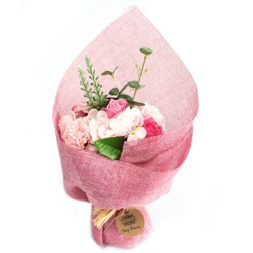 Stojacia mydlová kytica - ružová