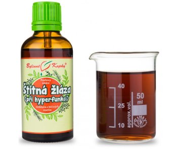 Štítna žľaza hyperfunkcie - bylinné kvapky (tinktúra) 50 ml