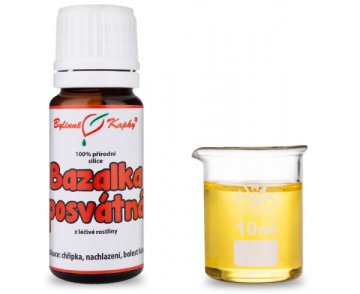 Bazalka posvätná - 100% prírodná silica - esenciálny (éterický) olej 10 ml