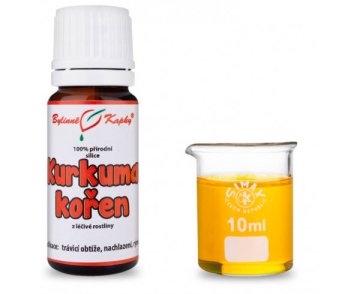 Kurkuma (kurkumovník) koreň - 100% prírodná silica - esenciálny (éterický) olej 10 ml