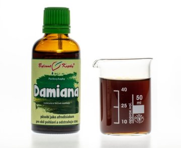 Damiana (pastala) - bylinné kvapky (tinktúra) 50 ml